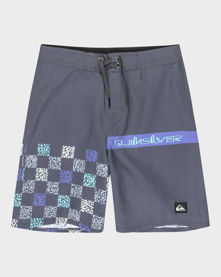 Image of Swimwear. Product name - Quiksilver Boys 8-16 Everyday 17" Boardshorts Iron Gate Next Gen Eng in Iron Gate Next Gen Eng colour by brand - Quiksilver