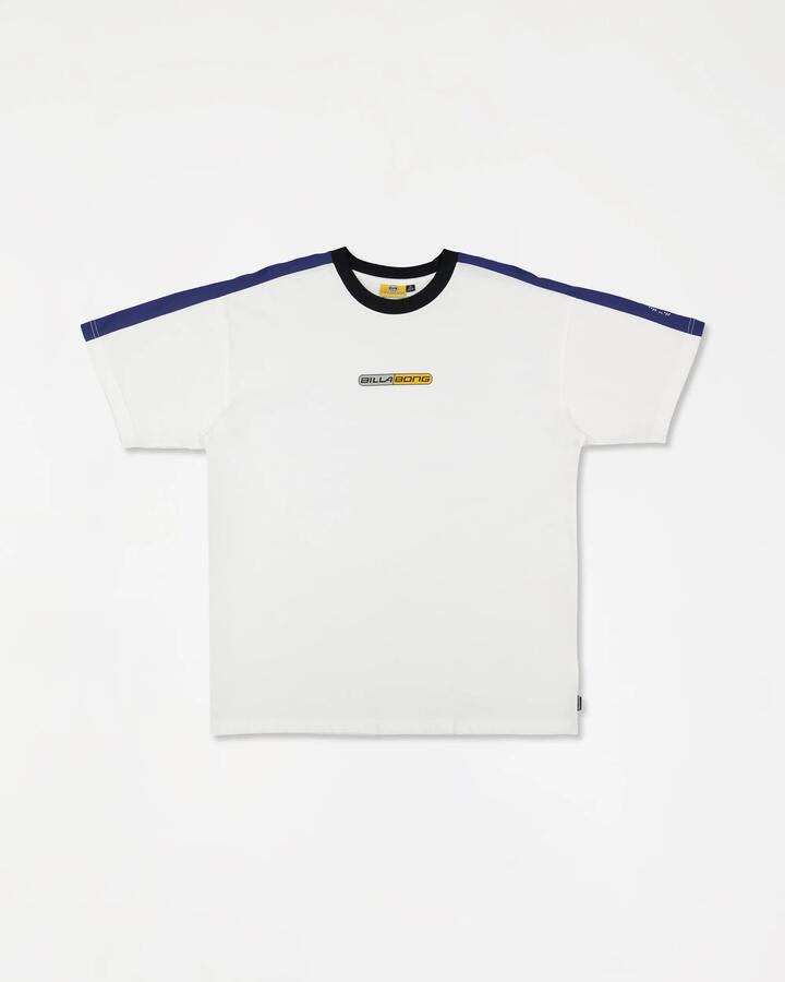 Image of T-Shirts. Product name - Billabong Mens Spec 73 Iconic T-Shirt White in White colour by brand - Billabong