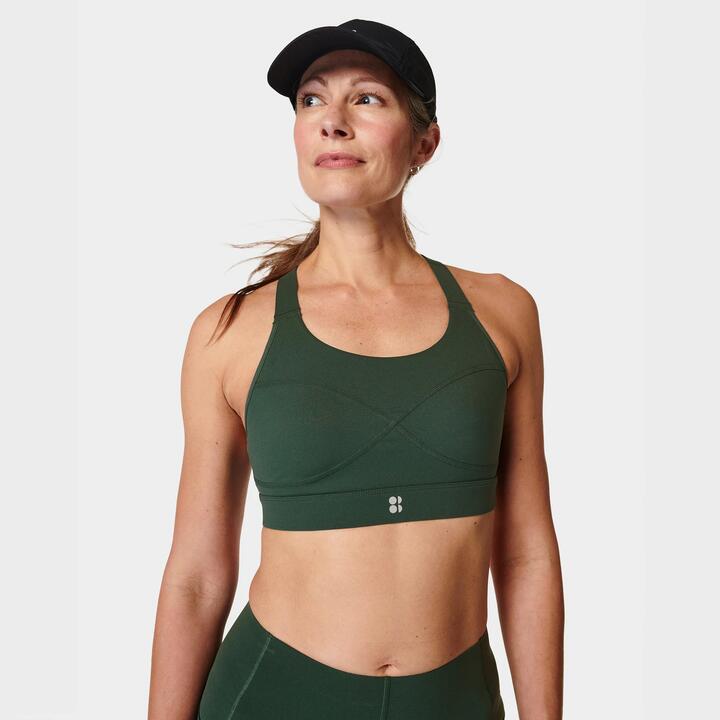 Image of Bras. Productname: Sweaty Betty Power Women's Medium Support Sports Bra in Trek Green colour by brand - Sweaty Betty