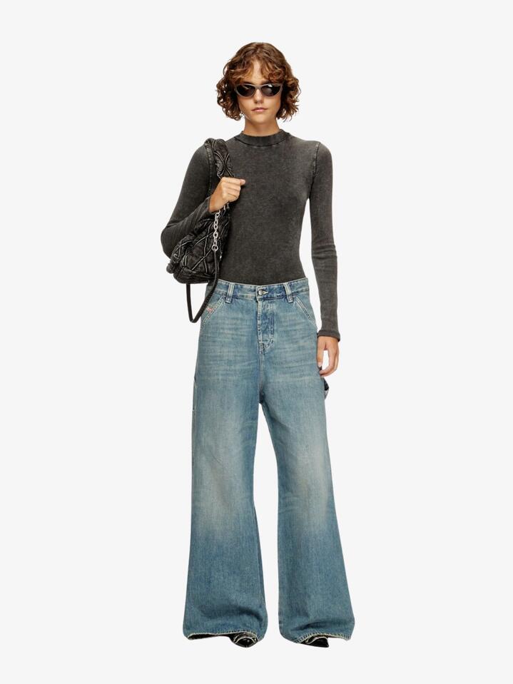 Image of Jeans. Productname: Diesel D-Sire-W Baggy Jean in Blue colour by brand - Diesel