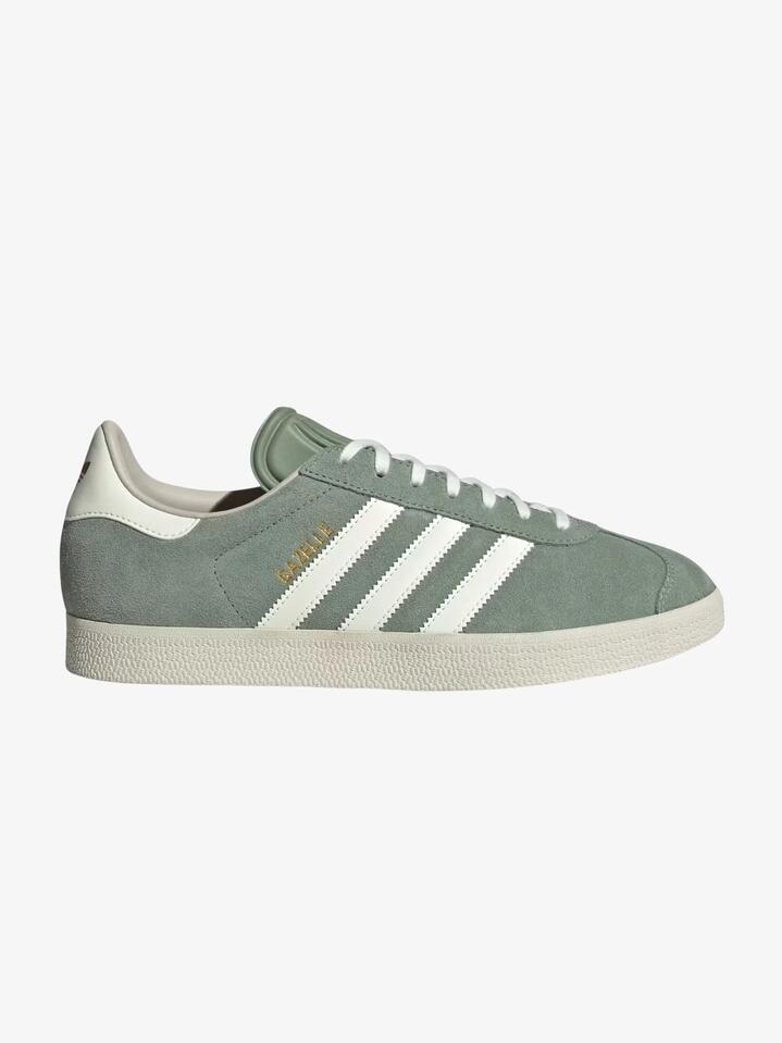 Image of Sneakers. Productname: Adidas Unisex Gazelle Sneakers in Silver Green/Off White/Wonder colour by brand - Adidas
