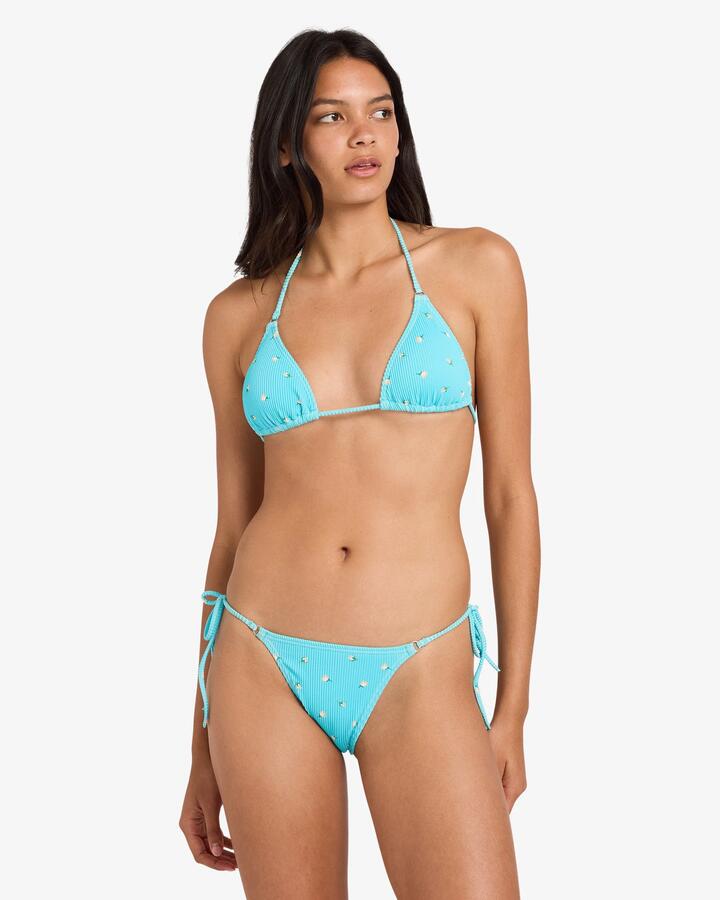 Image of Swimwear. Productname: RVCA - Womens Rose Bud Skimpy Bikini Bottom - Sky Blue - in Sky Blue colour by brand - RVCA