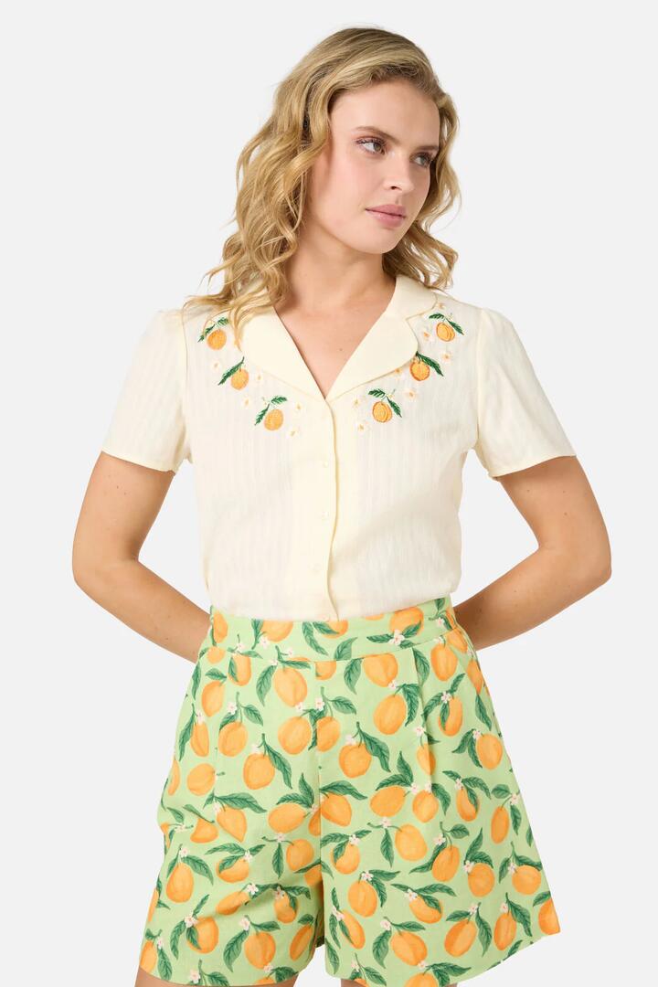 Image of Blouses. Product name - Apricots Embroidered Blouse in Cream colour by brand - Princess Highway