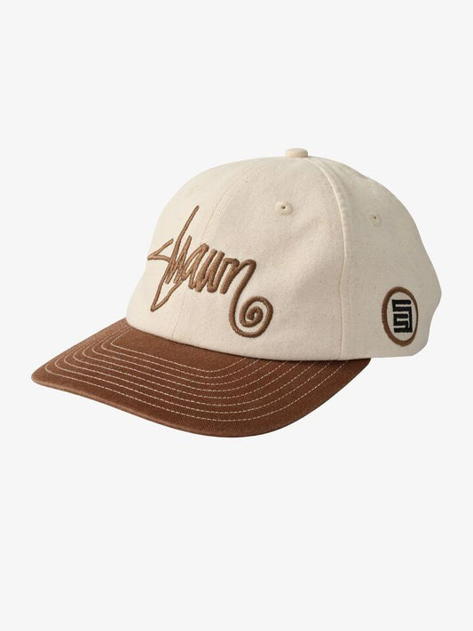 Image of Hats. Productname: S-Double Shawn Script Strapback Cap ONE SIZE Unbleached in Unbleached colour by brand - S-Double