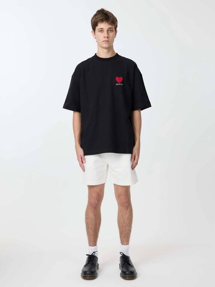 Image of T-Shirts. Productname: Article One Article Heart Tee in Black colour by brand - Article One