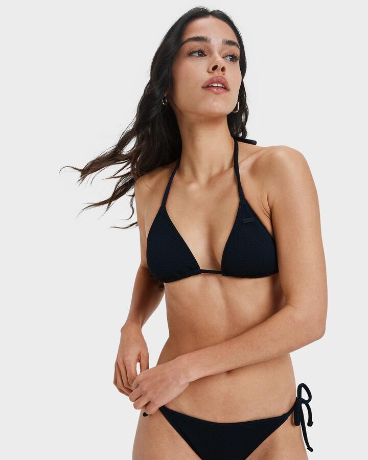 Image of Swimwear. Product name - Roxy Womens Kauai Bikini Top Anthracite in Anthracite colour by brand - Roxy