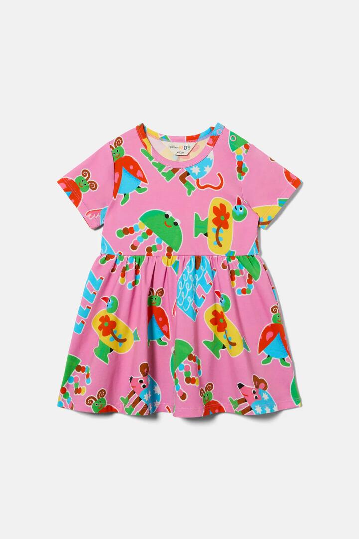 Image of Dresses. Product name - Buggy Boo Baby Dress in Pink colour by brand - Gorman