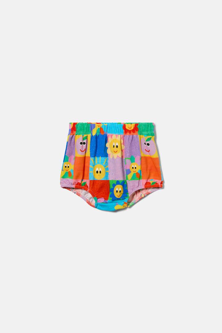 Image of a model wearing Tops. Product name - Checkers Baby Bloomer in Multi colour by brand - Gorman