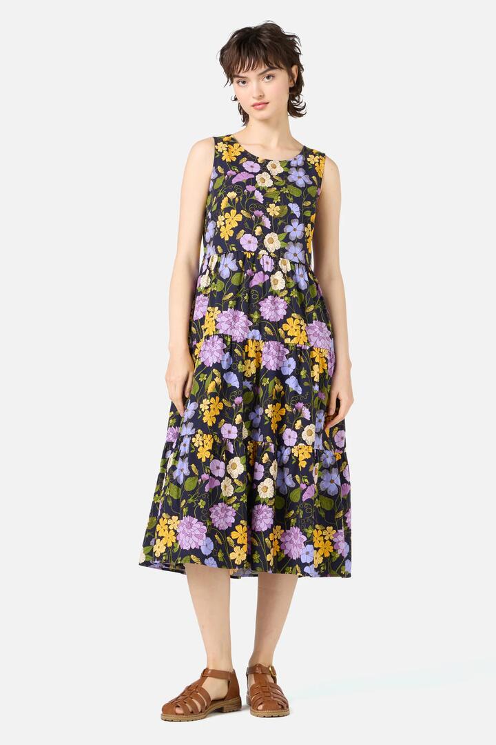 Image of Dresses. Productname: Grasshopper Floral Midi Dress in Navy colour by brand - Princess Highway