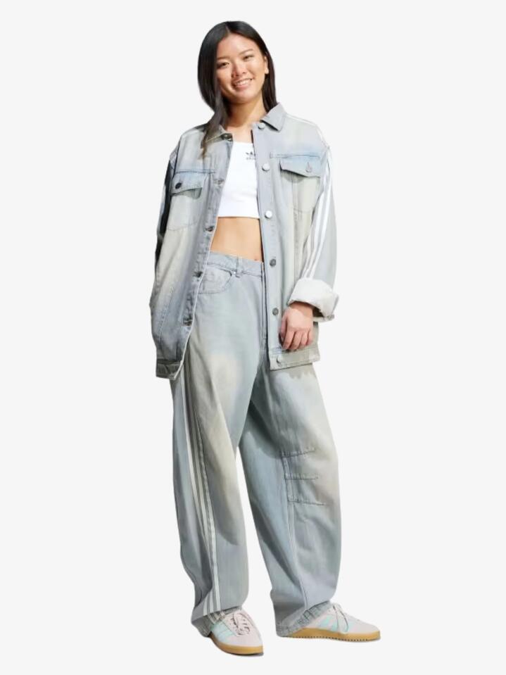 Image of Jeans. Productname: Adidas Banana Fitted Denim Pants in Light Denim colour by brand - Adidas