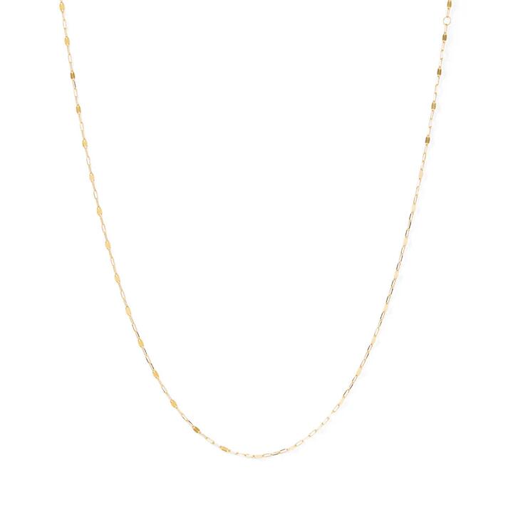Image of Jewelry. Productname: 55cm 2mm Width Faceted Paperclip Chain in 9kt Yellow Gold in Gold colour by brand - Bevilles