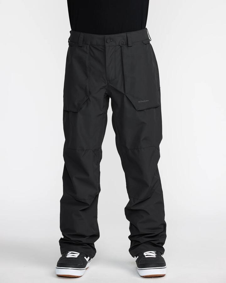 Image of a model wearing Pants. Product name - Volcom Mens Roan Pant Black in Black colour by brand - Volcom