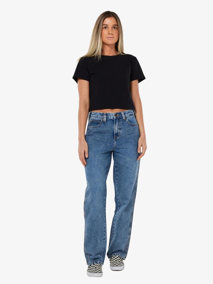Image of Jeans. Productname: Dickies Women's Thomasville Jeans in Rinsed Blue W/ Fade colour by brand - Dickies