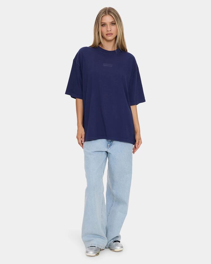 Image of T-Shirts. Product name - Thrills Womens Superior Thrills Oversized T-Shirt Guardian Navy in Guardian Navy colour by brand - Thrills