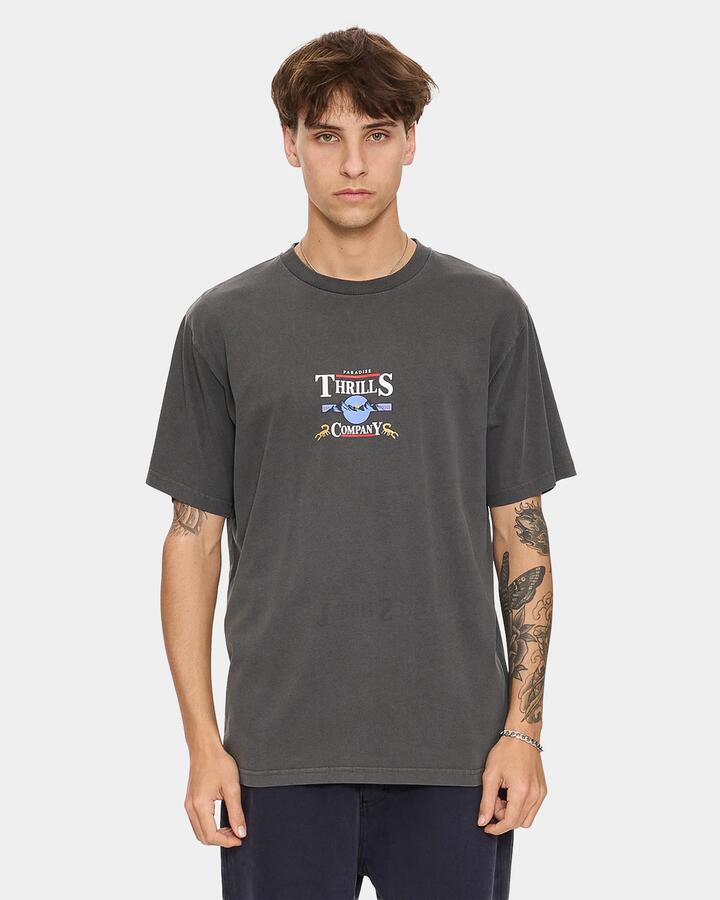 Image of T-Shirts. Product name - Thrills Mens Touch The Sky T-Shirt Merch Black in Merch Black colour by brand - Thrills
