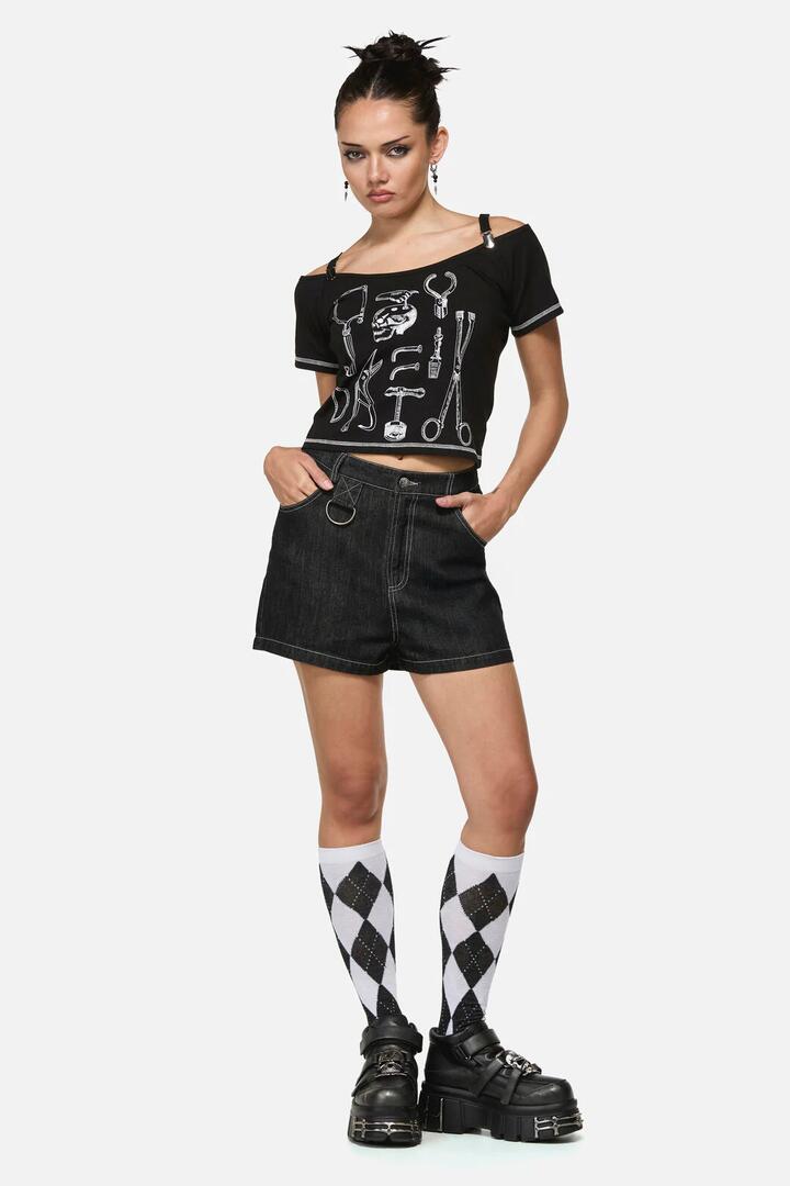 Image of Socks. Productname: Diamond Check Socks in Black colour by brand - Dangerfield