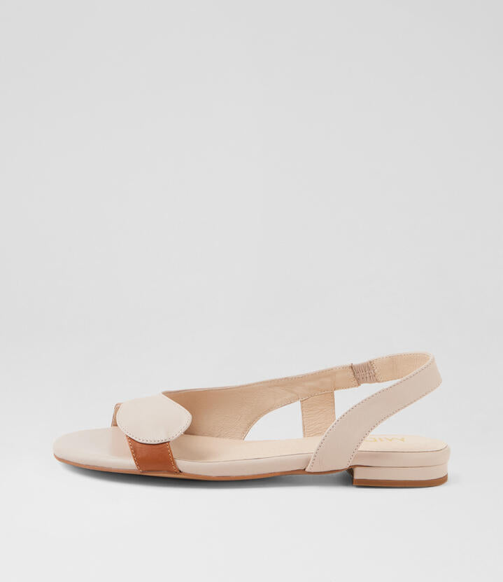 Image of Sandals. Productname: Kinda Nougat Dark Rum Leather Sandals in NOUGAT-DK RUM colour by brand - MIDAS