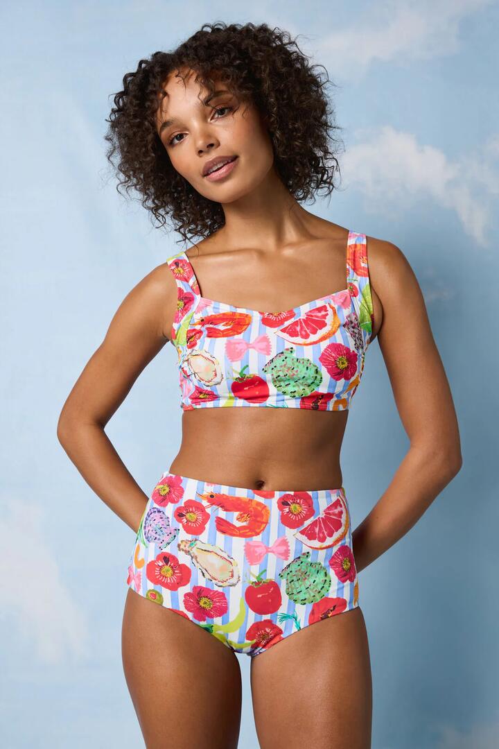 Image of Swimwear. Product name - Antipasto Print Bikini Top in Print colour by brand - Gorman