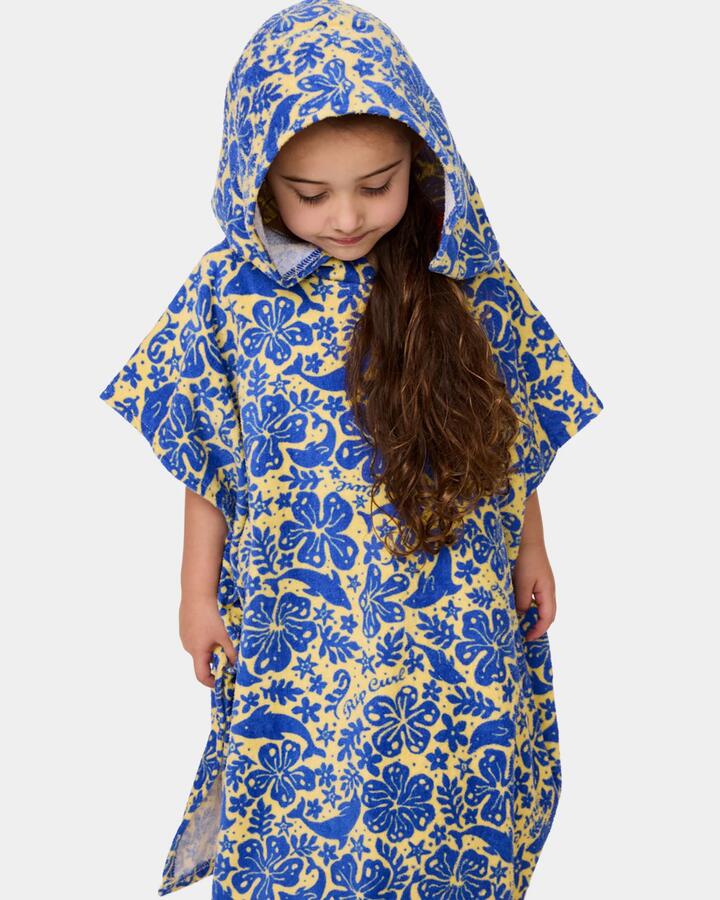 Image of Towels. Product name - Rip Curl Girl 2-7 Mixed Snap Hooded Towel Yellow in Yellow colour by brand - Rip Curl