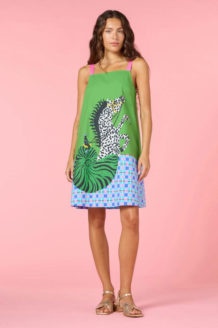 Image of Dresses. Product name - Seahorse Print Swing Dress in Print colour by brand - Gorman