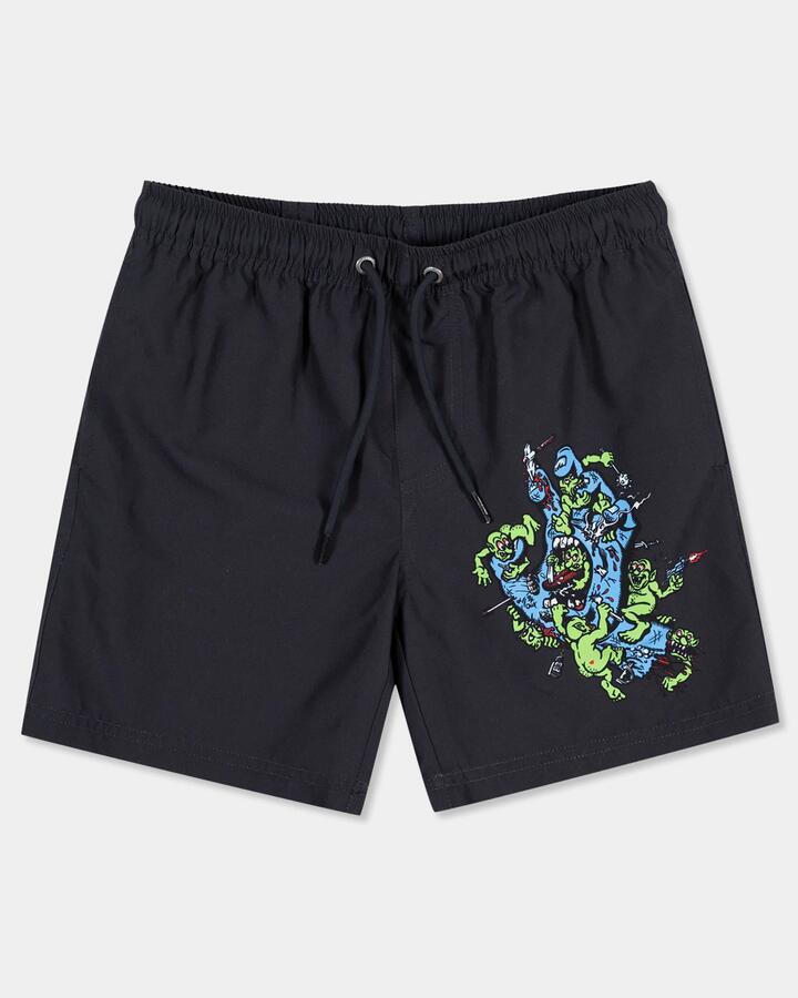 Image of Swimwear. Product name - Santa Cruz Boys 8-16 Gremlin Patrol Boardshorts Off Black in Off Black colour by brand - Santa Cruz