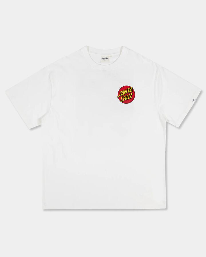 Image of T-Shirts. Product name - Santa Cruz Mens Salba Hello Ad T-Shirt White in White colour by brand - Santa Cruz
