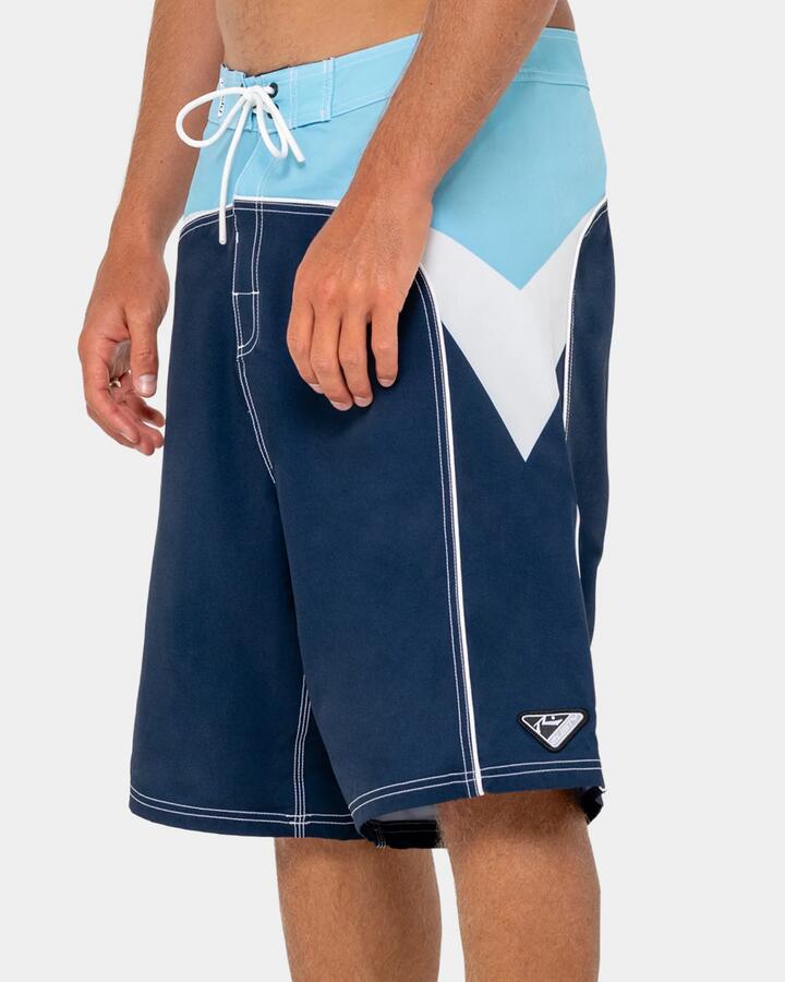 Image of Swimwear. Product name - Rusty Mens Straight Pipe 23" Boardshorts Navy Blue in Navy Blue colour by brand - Rusty