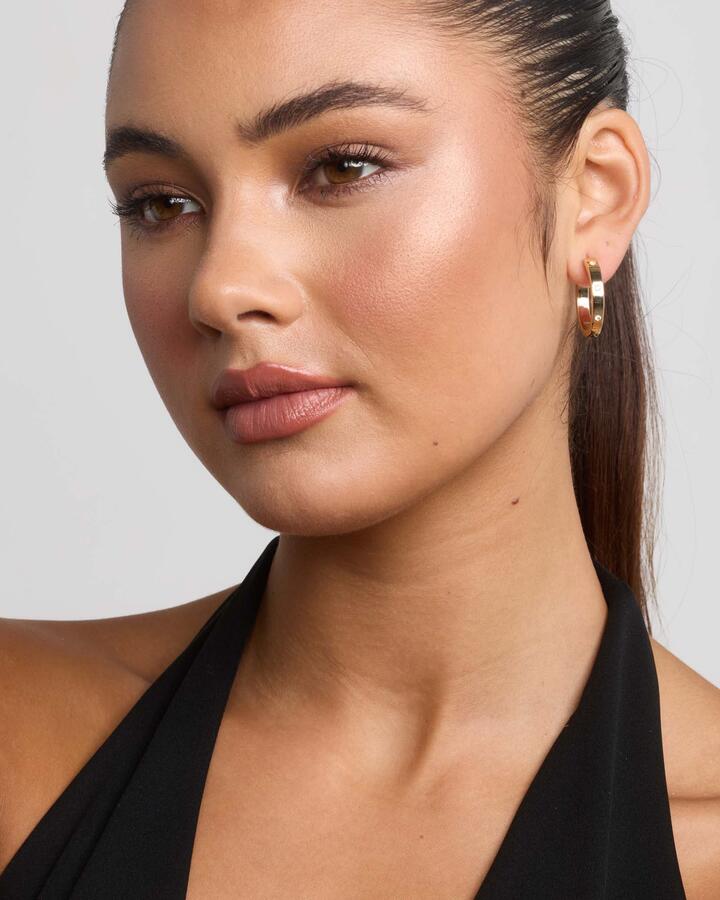 Image of Earrings. Productname: Earring - Chloe Gold in Metallic colour by brand - Novo