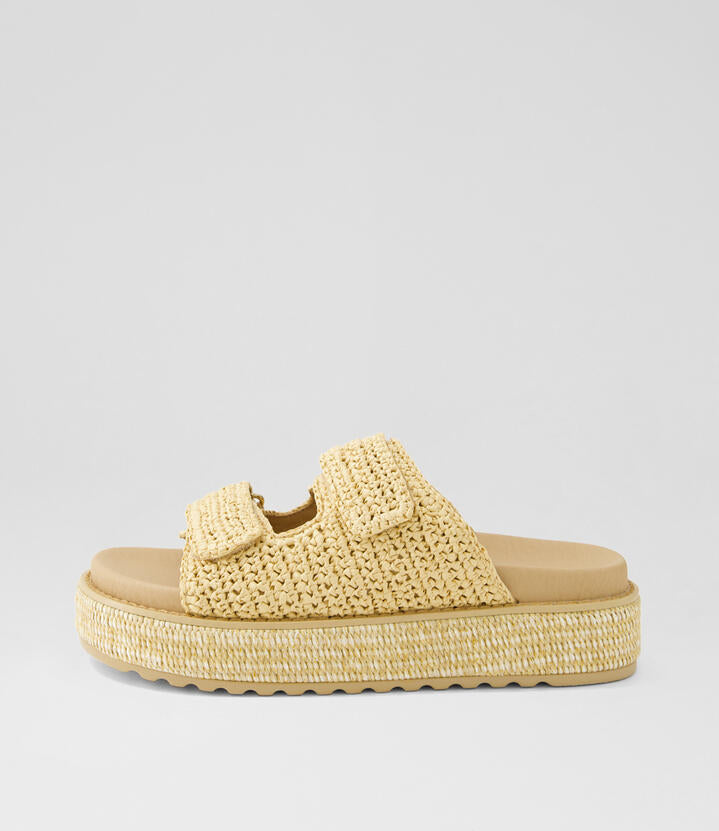 Image of Sandals. Productname: Boneeta Natural Woven Sandals in Natural colour by brand - MOLLINI
