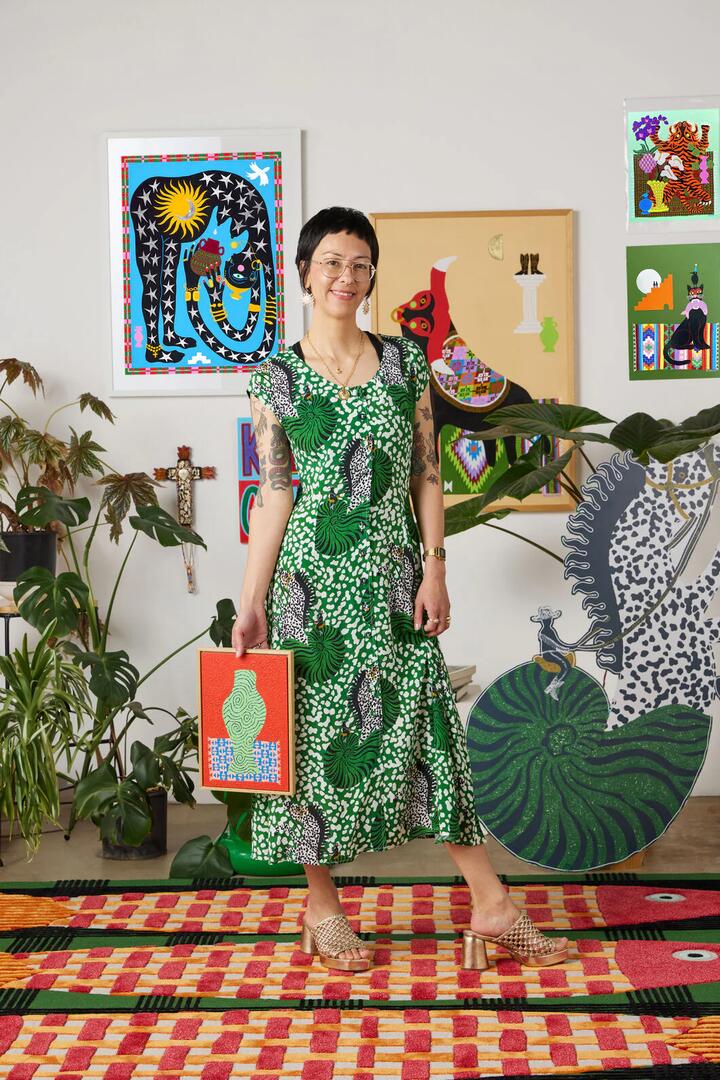 Image of Dresses. Product name - Seahorse Tailored Midi Dress in Print colour by brand - Gorman
