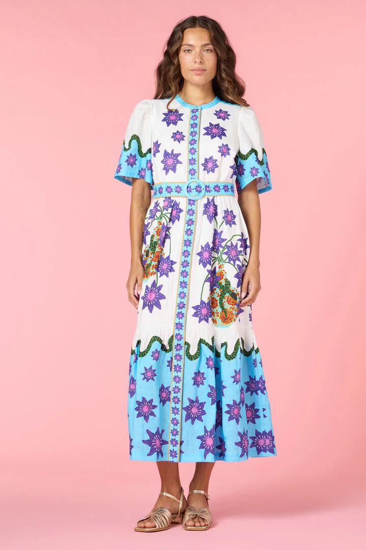 Image of Dresses. Product name - Serpent's Bloom Long Dress in Print colour by brand - Gorman
