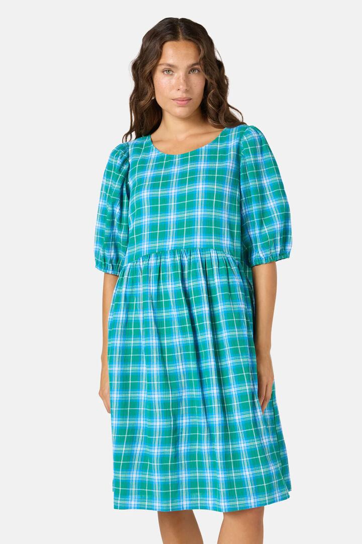 Image of Dresses. Product name - Plaid Play Smock Check Dress in Check colour by brand - Gorman