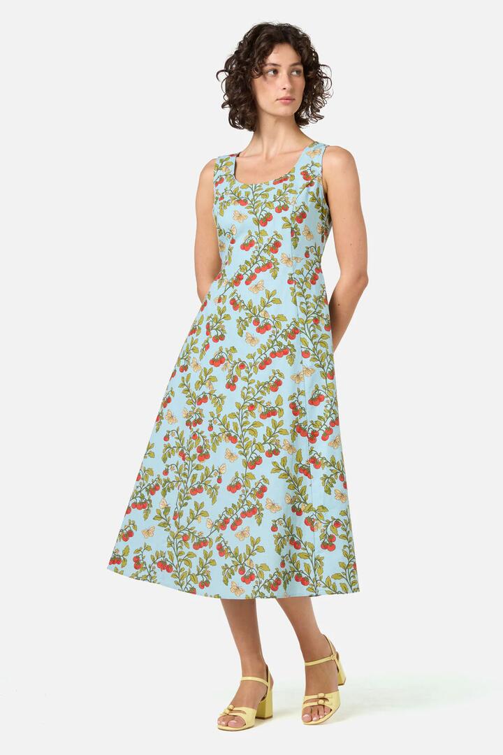 Image of Dresses. Productname: Cherry Tomatoes Midi Dress in Blue colour by brand - Princess Highway