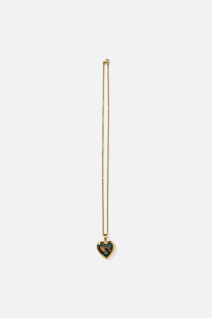 Image of Jewelry. Productname: Floral Heart Locket in Teal colour by brand - Princess Highway