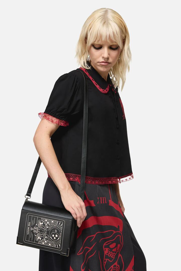 Image of Bags. Productname: The Moon Tarot Book Bag in Black colour by brand - Dangerfield