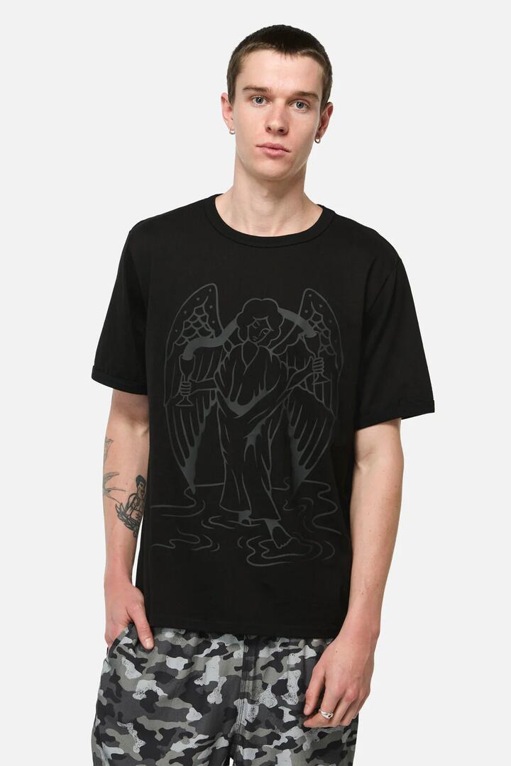 Image of T-Shirts. Product name - Temperance Goth Unisex Tee in Black colour by brand - Dangerfield
