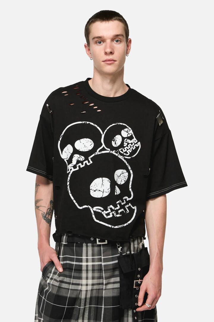 Image of T-Shirts. Productname: Numbskull Distressed Unisex Tee in Black colour by brand - Black Friday