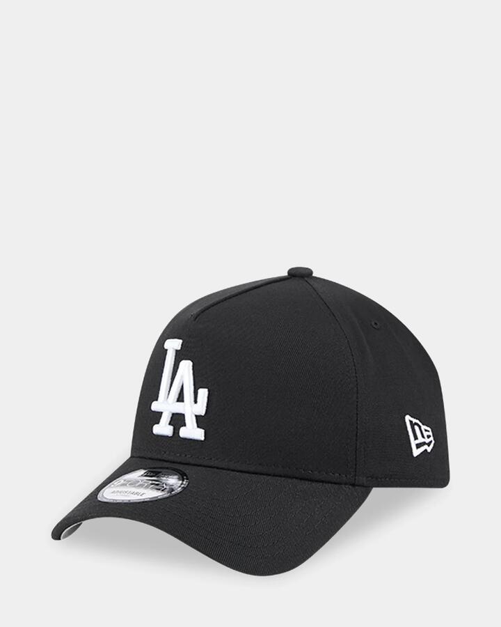 Image of Hats. Product name - New Era 9Forty A-Frame Los Angeles Dodgers Cap Black in Black colour by brand - New Era