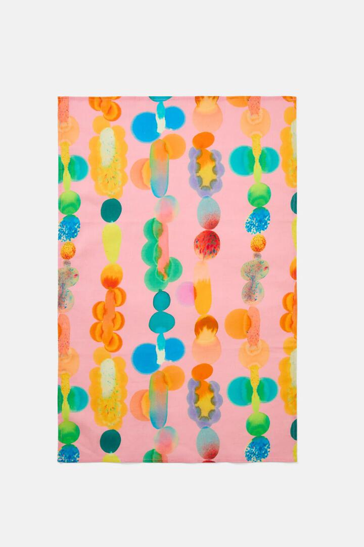 Image of Kitchen & Dining. Productname: Rainbow Drops Tea Towel Set in Print colour by brand - Gorman