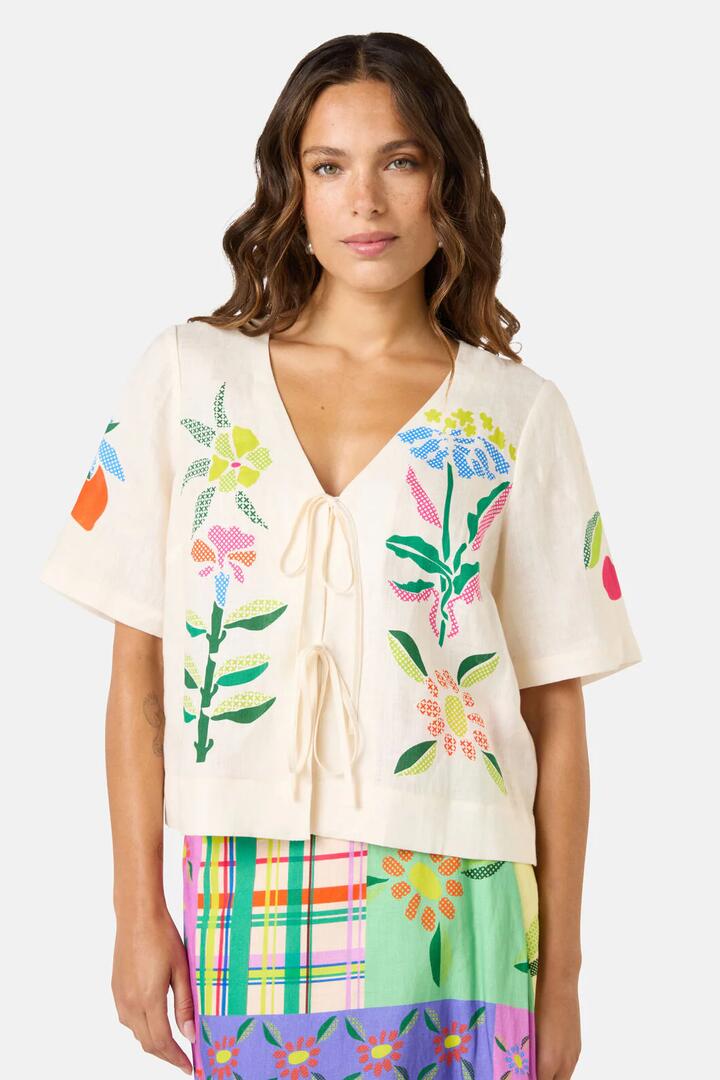 Image of Shirts. Product name - Stencil Garden Print Shirt in Print colour by brand - Gorman