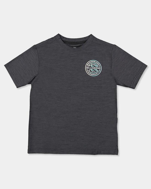 Image of Coats & Jackets. Productname: Billabong Boys 0-7 Rotor Shorline Rash Vest Black Heather - in Black Heather colour by brand - Billabong