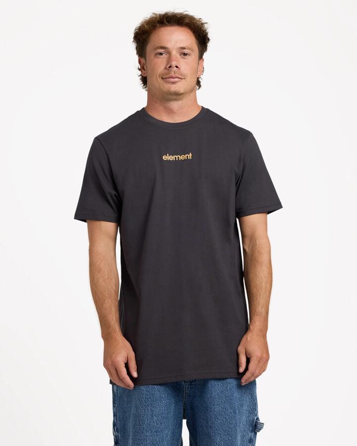 Image of T-Shirts. Product name - Element Mens Lowcase Bp T-Shirt Off Black in Off Black colour by brand - Element