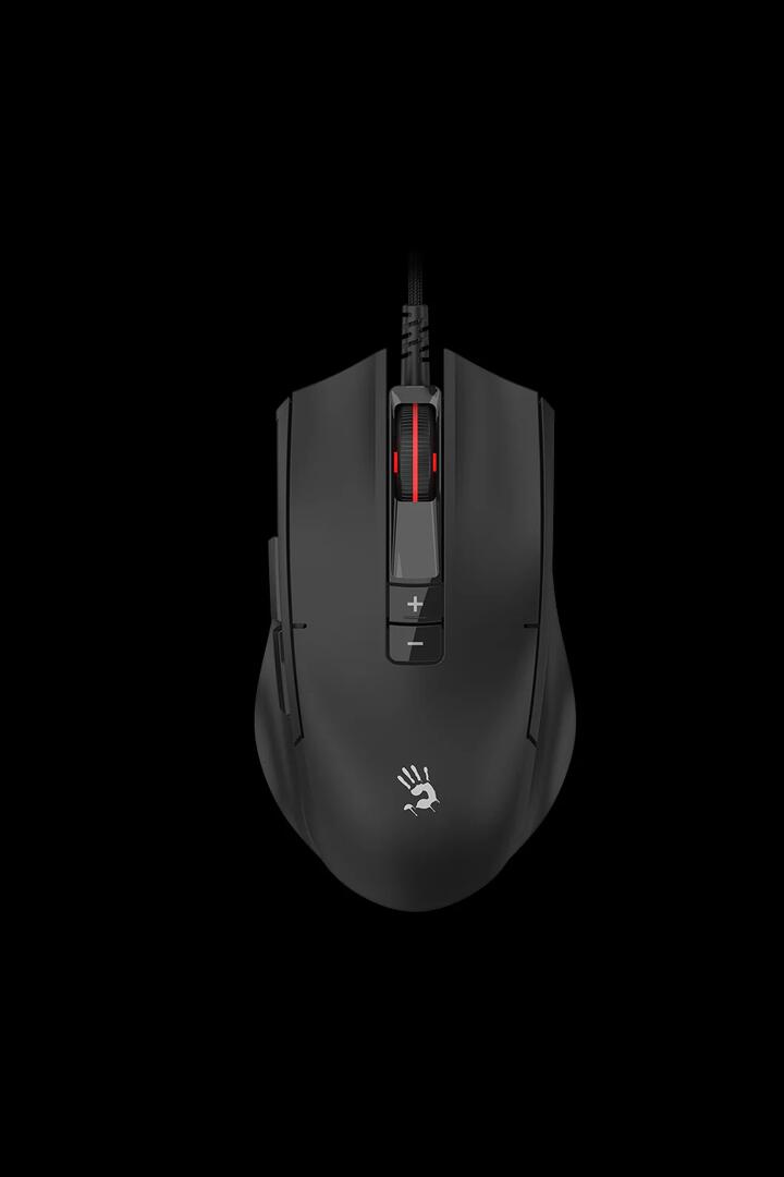 Image of Mice & Trackballs. Product name - Bloody ES8 Lightweight Esports Stone Black Symmetric 7-Button Esports Gaming Mouse in Stone Black colour by brand - BLOODY
