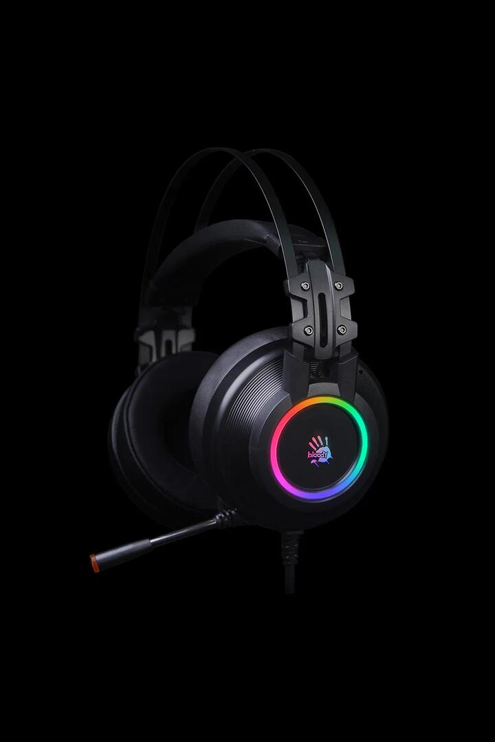 Image of Headsets. Product name - Bloody G528C Black Virtual 7.1 Wired Gaming Headset in Black colour by brand - BLOODY