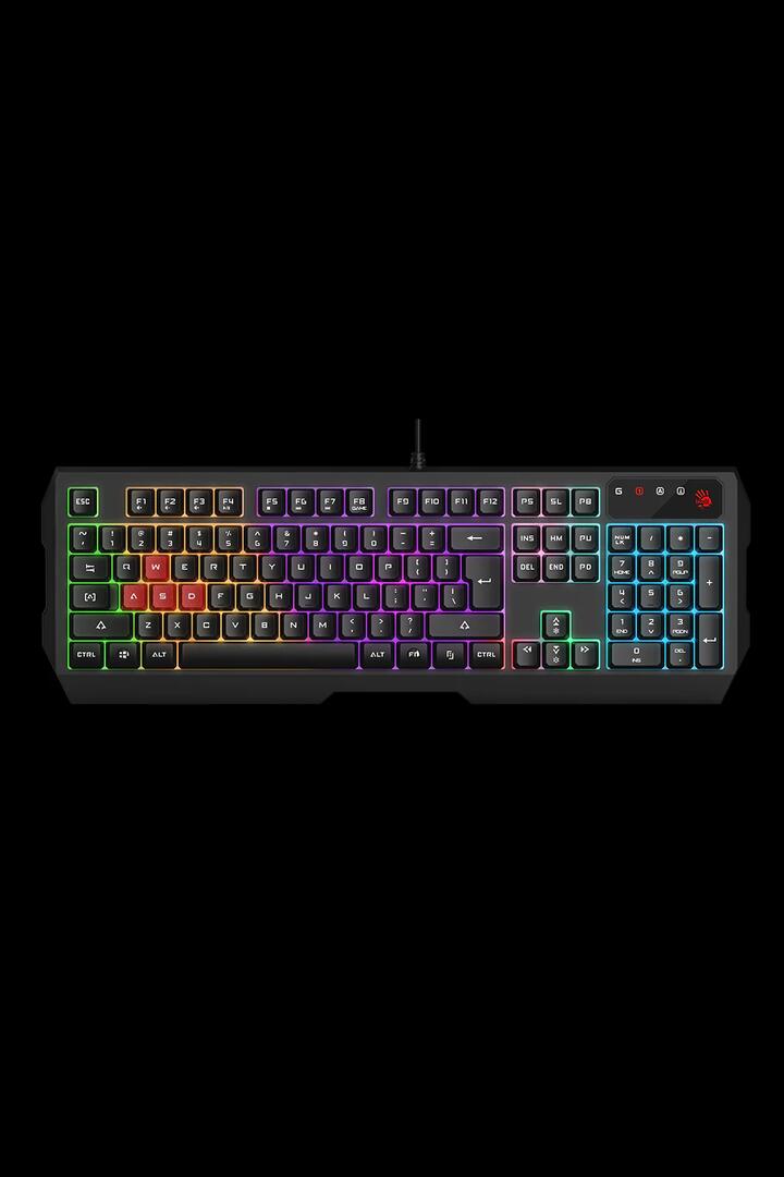 Image of Keyboards. Product name - Bloody B135N Black USB Wired Full-Size Neon Backlit Gaming Keyboard in Black colour by brand - BLOODY