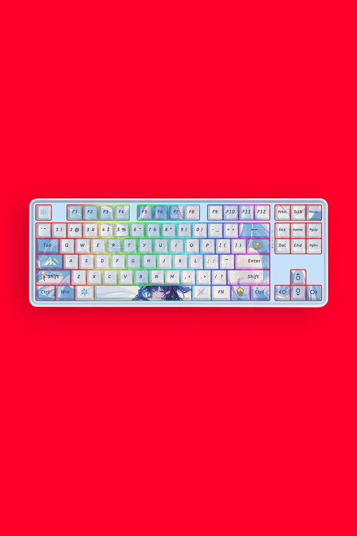 Image of Keyboards. Product name - Redragon K707AK RGB Pro Star Blade Blue TKL Gasket Wireless Mechanical Keyboard in Blue colour by brand - REDRAGON