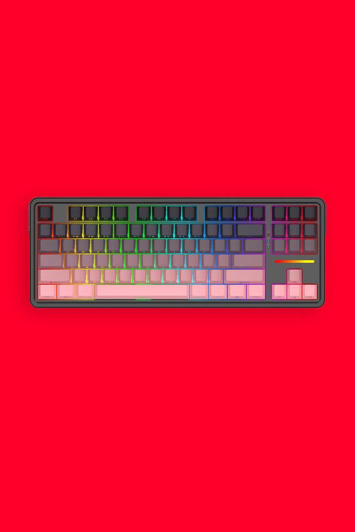 Image of Keyboards. Product name - Redragon K728SP RGB Pro Antonium Pro Pink TKL Gasket Wireless Mechanical Keyboard in Pink colour by brand - REDRAGON