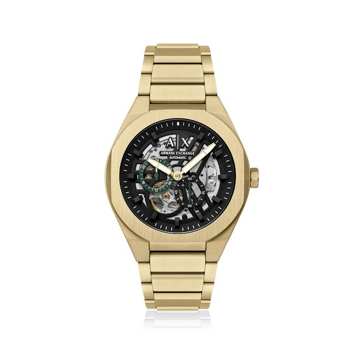 Image of Watches. Productname: Armani Exchange Sync Automatic Gold Tone Watch AX4194 in Watch colour by brand - Armani Exchange