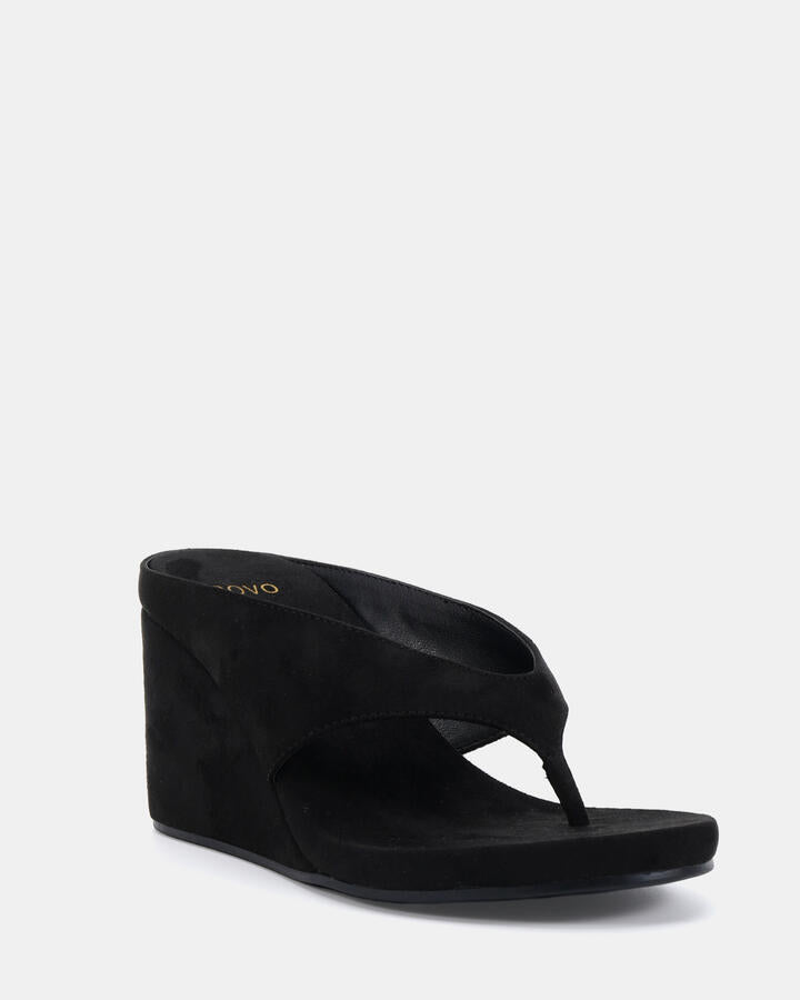 Image of Heels. Productname: Yoasobi: Black Suede - Women's High Fashion in Black colour by brand - Novo
