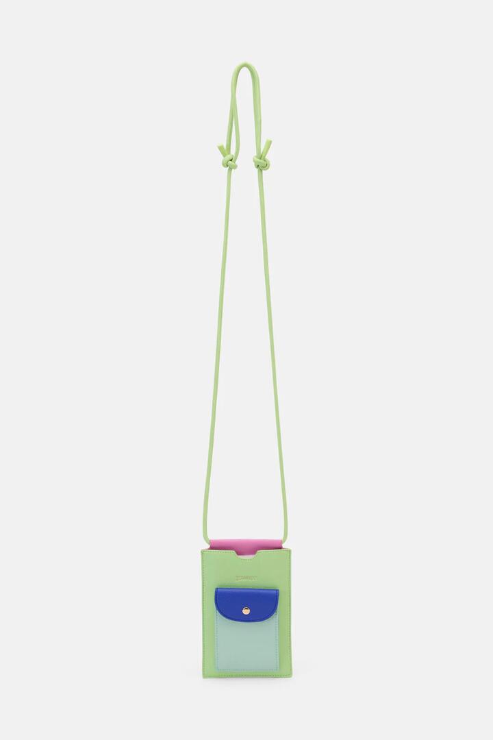 Image of Bags. Productname: Green Colour Block Phone Bag in Green colour by brand - Gorman